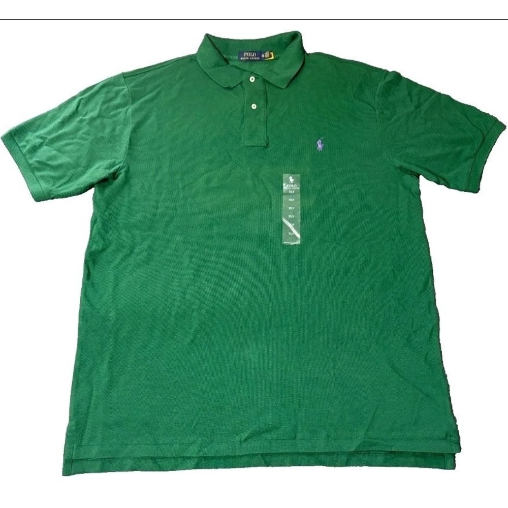 Polo Ralph Lauren Polo Shirt Big & Tall Green Purple Pony Men's Size 6XB NWT